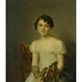 thumbnail image 2 of Firmin Massot 15x17 Black Ornate Wood Framed Double Matted Museum Art Print Titled - Portrait of Andrienne-Constance&nbsp;Bourdillon, 2 of 5