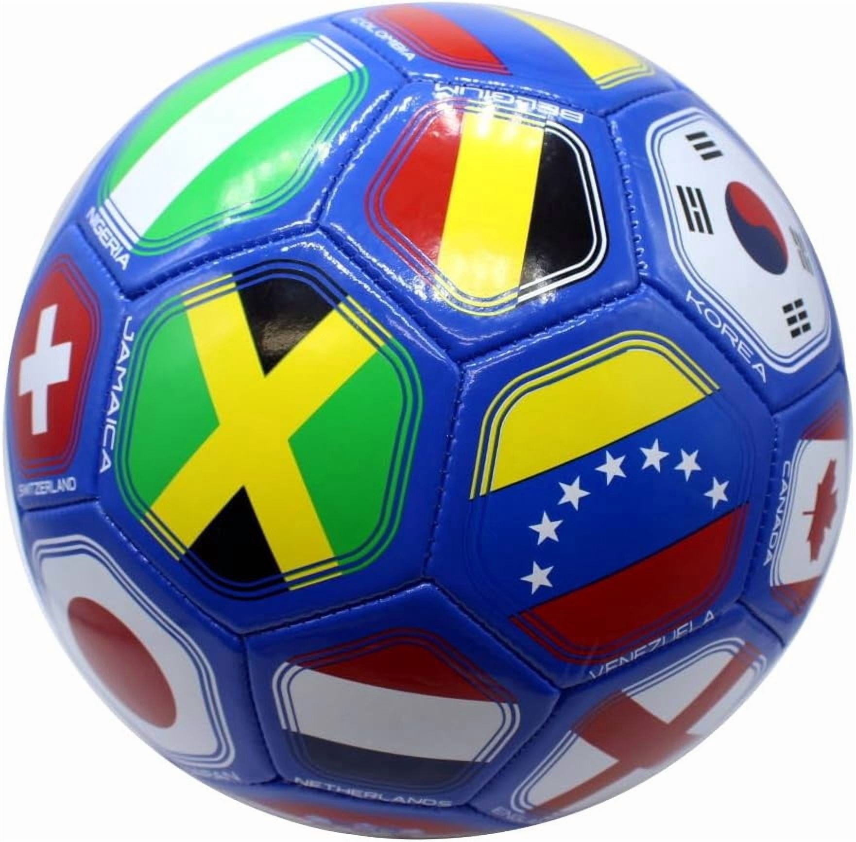 Country Flags Soccer Ball Size 5, World Club National Teams, Flag Soccer Ball - Blue