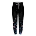 thumbnail image 4 of Youmylove Women Pants Fashion Trousers Floral Printed Leggings Sports Casual Sweatpants Trousers Workout Running Joggers Streetwear, 4 of 4