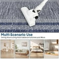 thumbnail image 3 of 8x10 Modern Rug Thin Washable Non-Slip Geometric Border Low Pile Foldable Soft Non-Shedding Indoor Accent Carpet Blue, 3 of 7