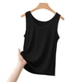 thumbnail image 5 of Ltctricy Womens Sleeveless Pajama Tops Lace Crew Neck Sleep Tank Tops Casual Loose Fit Loungewear Summer Clothing, 5 of 7