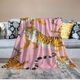 thumbnail image 2 of ARISTURING Tiger Blanket Cute Animal Super Soft Warm Bed Throw Blankets for Couch Bedroom Bedding Sofa Office Car Girls Boys Gifts, All Season Cozy Flannel Plush Blanket for Kids Adults,, 2 of 6