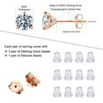 thumbnail image 2 of TURANDOSS S925 Sterling Silver Earrings for Women Hypoallergenic Earrings Birthstone Earrings for Women Nickel Free Earrings for Women Gifts for Women Jewelry for Women, 2 of 7