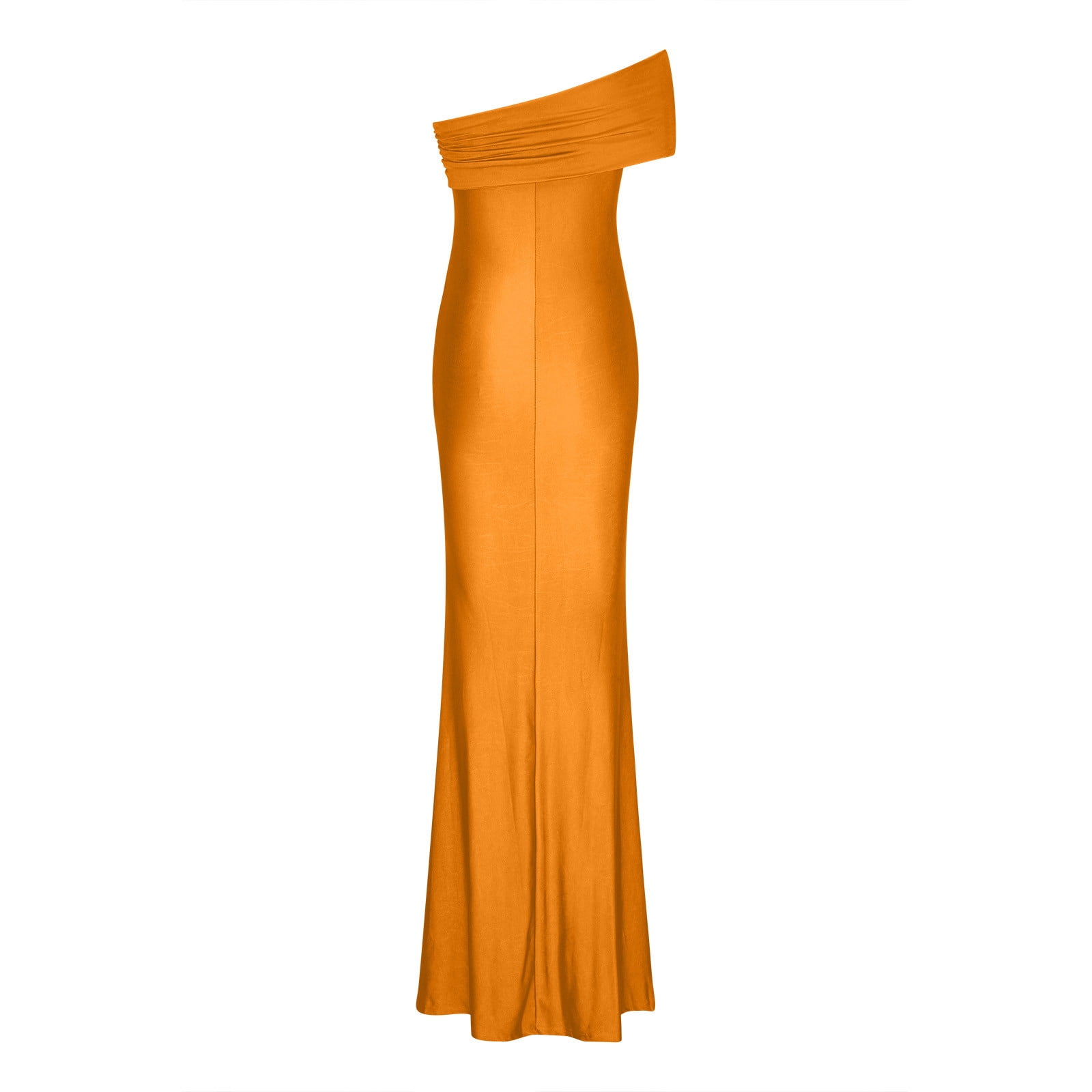 Hvot&aat One Shoulder Formal Dresses for Women Sexy Elegant Evening Gowns Split Thigh Bodycon Maxi Wedding Guest Dresses