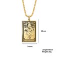 thumbnail image 4 of TEAMER Skeleton Tarot Card Necklace Stainless Steel Amulet Marigold Tarot Card Major Arcana Necklaces for Women Men, 4 of 4