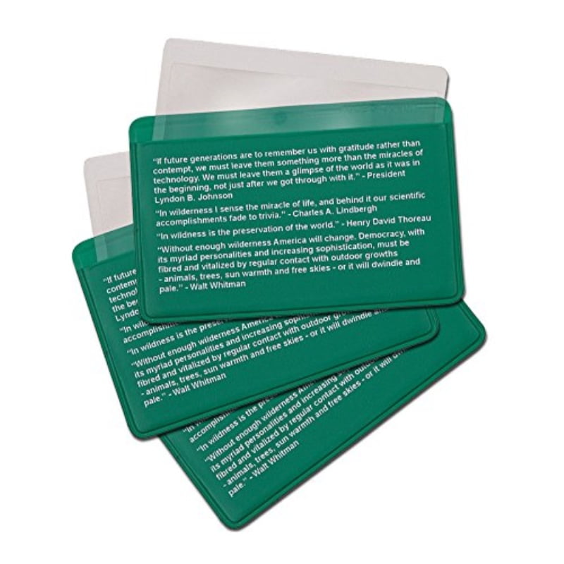 Best Glide ASE Credit Card Size Fresnel Lens Fire Starter and Magnifier Lenses (3 Pack - Green)