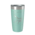 thumbnail image 1 of Keystone Lake Map Tumbler Travel Mug Insulated Laser Engraved Coffee Cup Oklahoma 20 oz Teal, 1 of 1