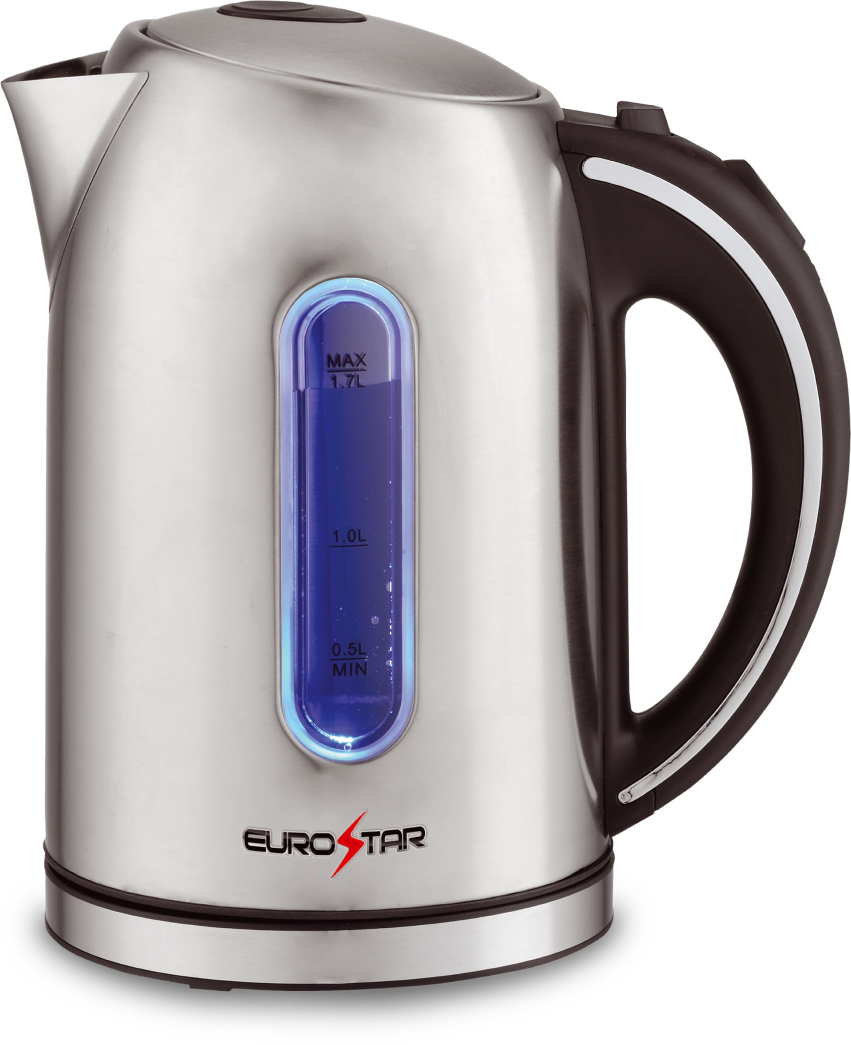 EUROSTAR EKS17S 1.7L Electric Stainless Steel Electric Kettle, Silver