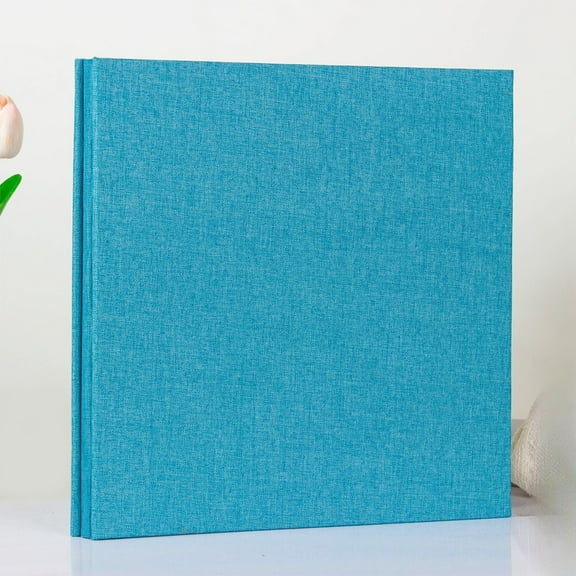 Large Linen Hardcover Scrapbook Photo Album, 10.6 × 10.2 in DIY Memory Book with 20 Sheets / 40 Pages for Wedding, Family, Baby, Travel & Anniversary