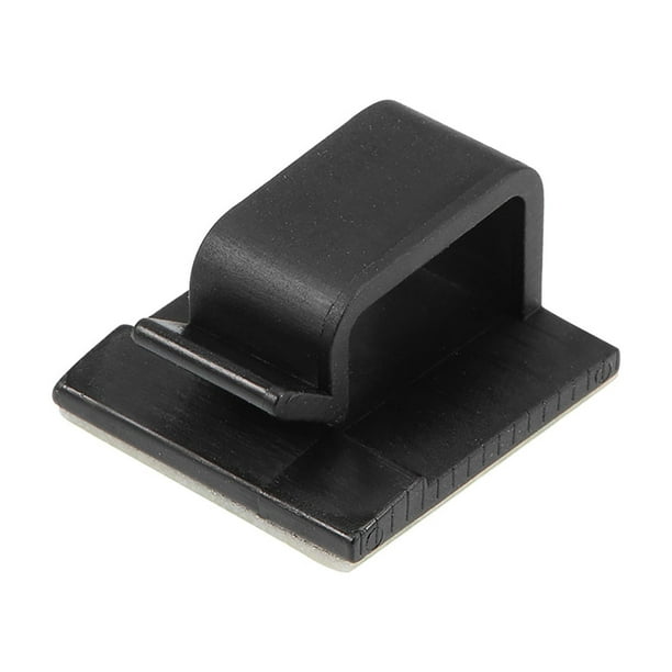 Clips de cable adhesivos organizador de cables para coche oficina hogar 21x19x12mm negro 40 piezas