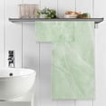 thumbnail image 5 of GZHJMY Green Marble Texture Soft Cotton Towel Sets 2 Piece,1 Bath Towel 1 Hand Towel Quick Dry Highly Absorbent Bath Towels Washcloths for Bathroom, Gym, Hotel, and Spa Bathroom Towels, 5 of 7