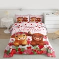 thumbnail image 2 of Castle Fairy Animal Highland Cow Full Size Comforter Sets,Romantic Rose Bedding Sets, 2 of 8