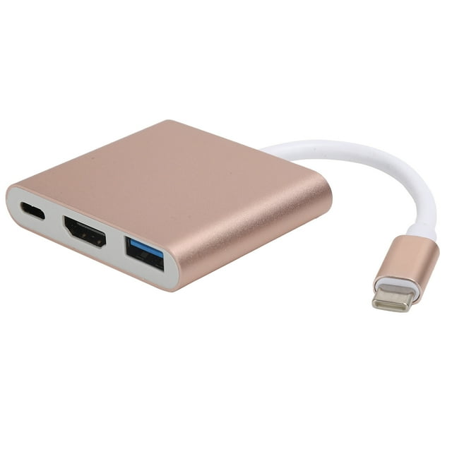 Adaptateur Usb C 3.1 3 en 1 Hub Convertisseur Dock Interface Multimédia Haute Définition 4K