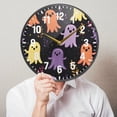 thumbnail image 6 of Yayeee Wall Clock Battery Operated 9.5" Silent Quartz Non-Ticking for Living Room Decor, Yellow Halloween Ghosts, 6 of 8