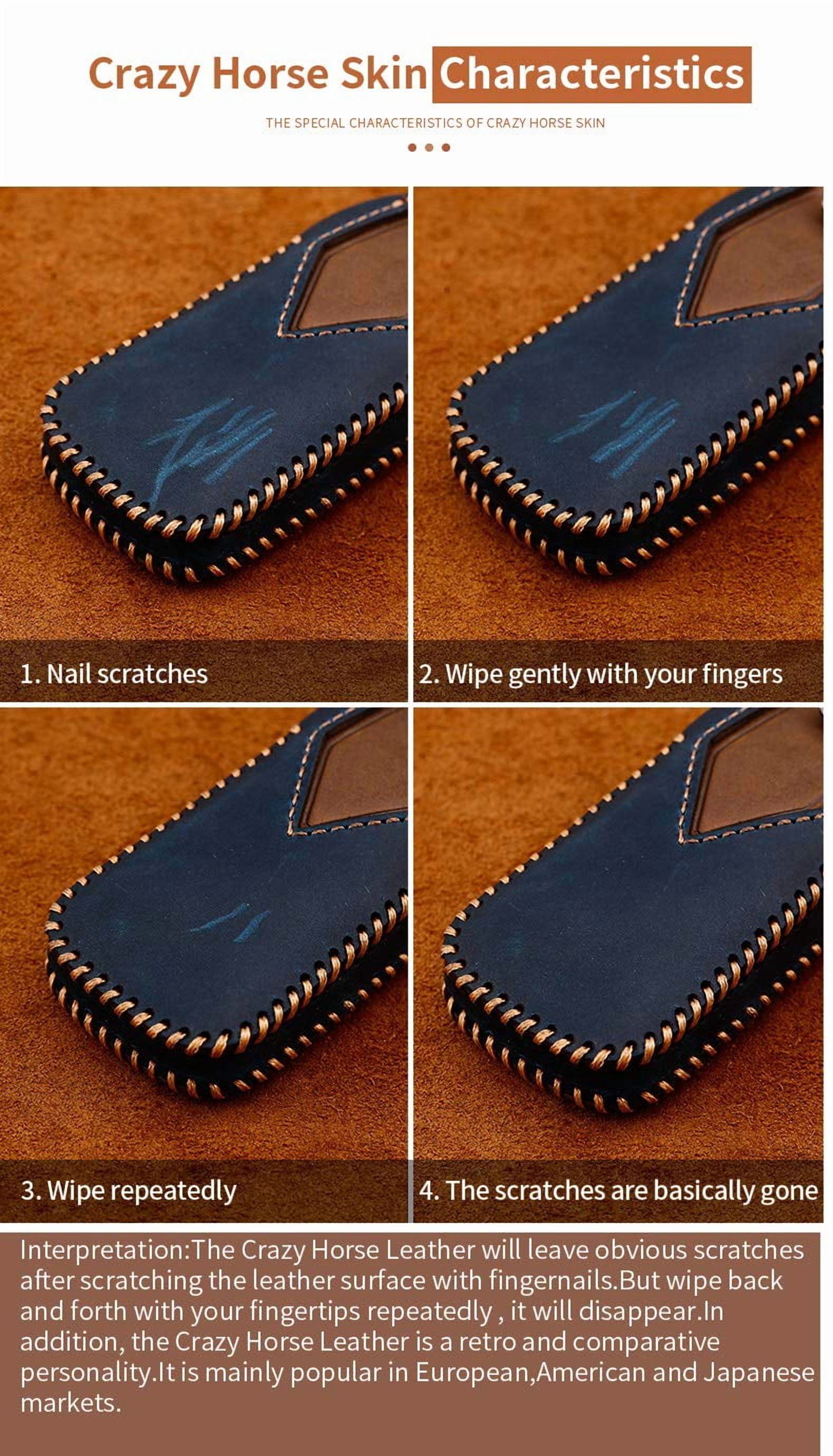 Compatible with Audi A1 A3 Q3 Q7 R8 A6L TT  for Audi Key Fob Case,Leather Full Cover Compatible with A1 A3 Q3 R8 Flip
