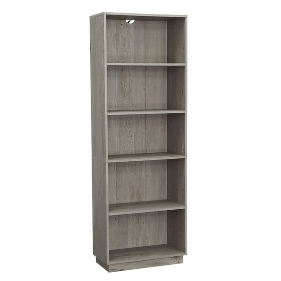 Sauder Sundar Engineered Wood 5-Shelf Bookcase in Mystic Oak Finish