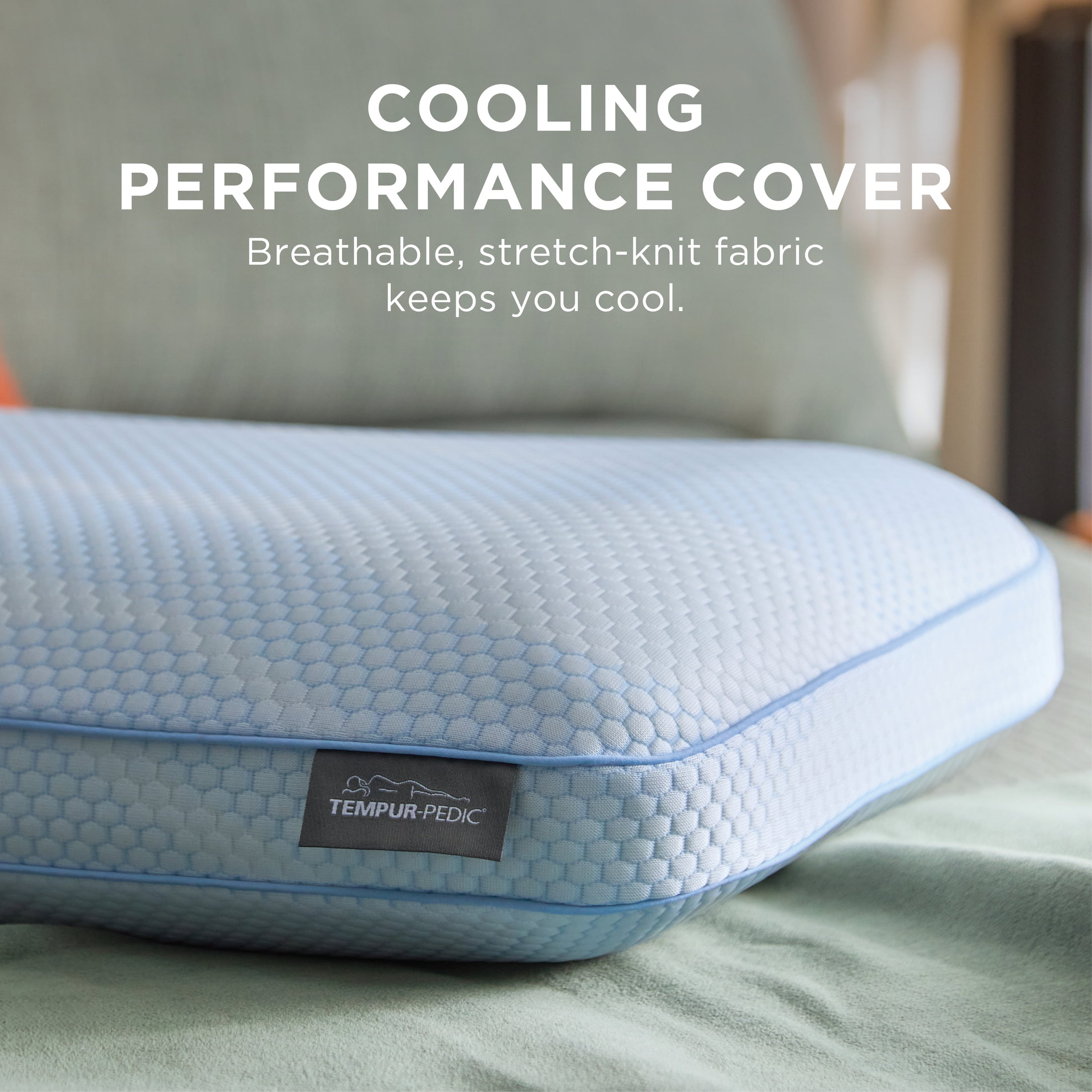 Tempur-Pedic All-Night Support Bed Pillow and Cooling, Pain-Relieving Support, Standard/Queen, Adult