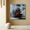thumbnail image 2 of PixonSign Canvas Print Wall Art Abstract Grunge Red X Graffiti & Street Art Shapes Illustrations Modern Art Alternative Edgy Multicolor Dark for Living Room, Bedroom, Office - 24"x24", 2 of 5