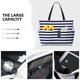 thumbnail image 3 of Fotbe Navy Blue And White Stripes Bolsa de Viaje para Playa - Resistente al Agua, Bolsa Tote de Gran Capacidad y Ligera con 7 Bolsillos para Mujeres y Hombres, 3 of 7