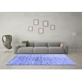 thumbnail image 3 of Ahgly Company Machine Washable Indoor Rectangle Abstract Blue Contemporary Area Rugs, 7' x 9', 3 of 4