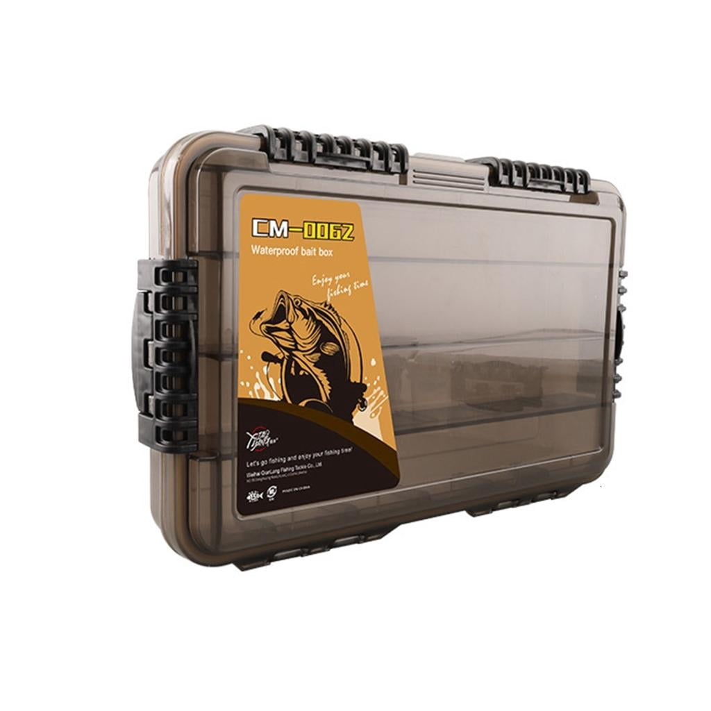 Yihuala Lure Storage Box Organizers with Adjustable Divider Fishing Tackle Box Clear Storage Tray Baits Separator