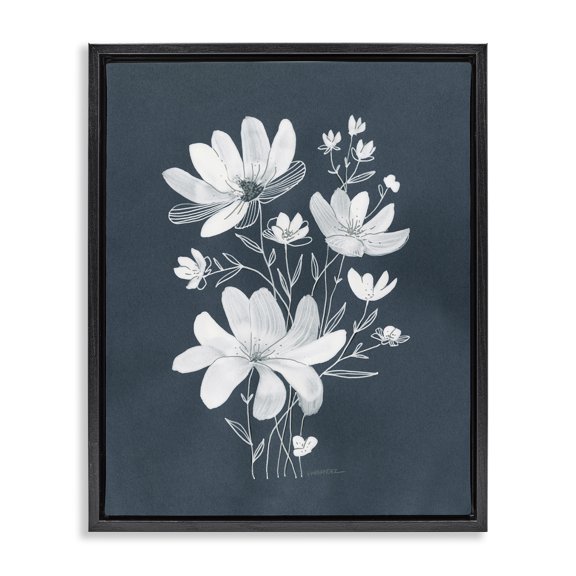 Stupell Industries Contemporary Black Floating Frame Canvas Art, 17 x 21, by Leeza Hernandez