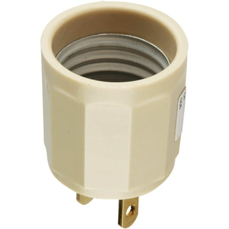 

2PC Leviton Leviton Outlet to Light Socket Adapter Ivory