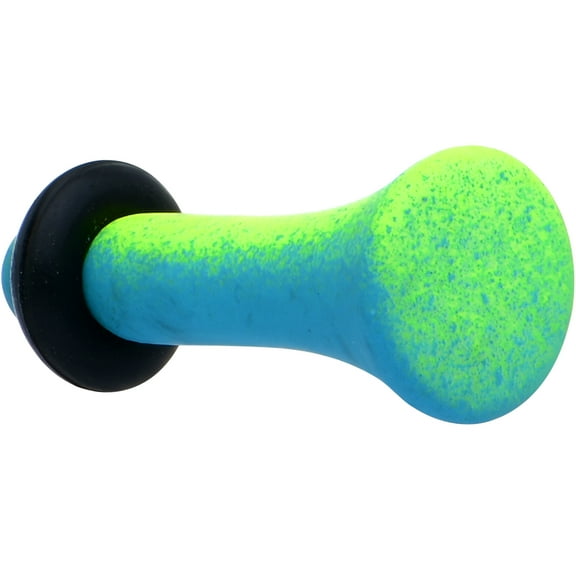 Body Candy Womens 2Pc 10G Ear Plugs Green Blue Ombre Matte Acrylic Single Flare Ear Plug Gauges Set of 2