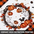 thumbnail image 5 of Funny Halloween Pumpkin Round Tablecloth 60In,Water Resistant Spill Proof Large Table Cover for Indoor & Outdoor Family Gathering Dinner, BBQ Halloween, C, 5 of 8
