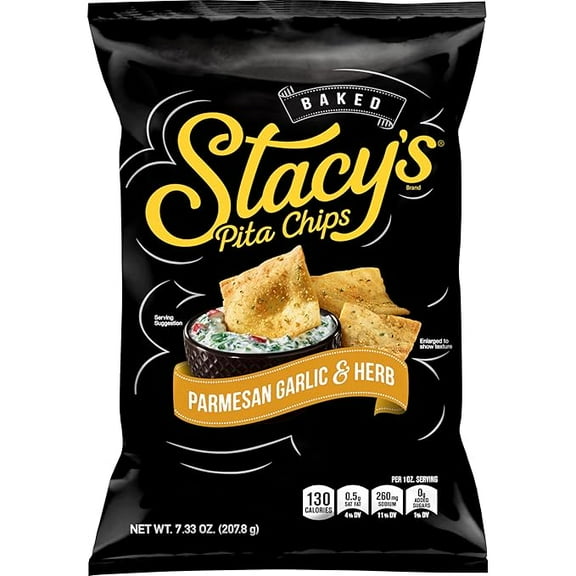 Stacy's Pita Chips, Garlic Parmesan & Herb, 7.33oz Bag (00268616)