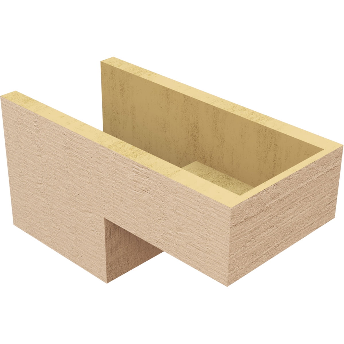 8"W x 16"D x 8"H Wide Chapel Hill Rough Cedar Woodgrain TimberThane Corbel, Primed Tan