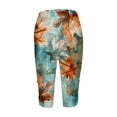 thumbnail image 4 of LEBONYARD Womens Summer Shorts with Pockets,Women's Summer High Waisted Printing Capris Matching Slim Fitting Yoga Gym Pants Multicolor S, 4 of 5