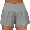 thumbnail image 2 of Womens Lightweight Gym Athletic Workout Shorts Liner - Quick Dry Running Spandex Shorts Mesh Zipper Pockets, 2 of 3