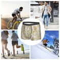 thumbnail image 7 of Men's Boxer Briefs, Golden Paisley Soft Comfy Mens Underwear Boxer Briefs Breathable With Widen Waist, 7 of 7