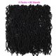 thumbnail image 4 of Hilo de ganchillo, mechones suaves, 24 cm, 8 paquetes de 8 paquetes para mujeres negras, 4 of 7