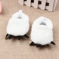thumbnail image 4 of Toddler Girl Shoes Size 14(13Cm) Boys Plush Paw Prewalker Warm Kids Sneakers White, 4 of 6