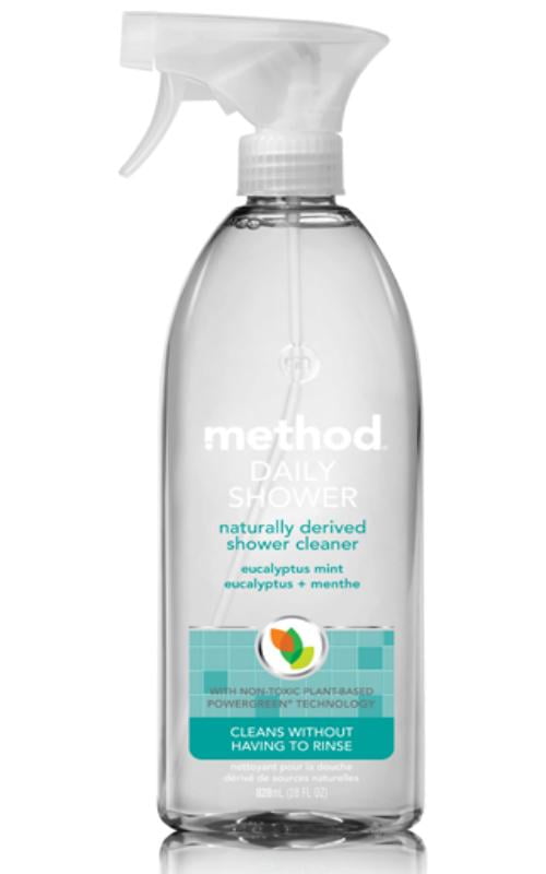 2PC Method 01390 Daily Shower Natural Cleaner Spray, Eucalyptus Mint