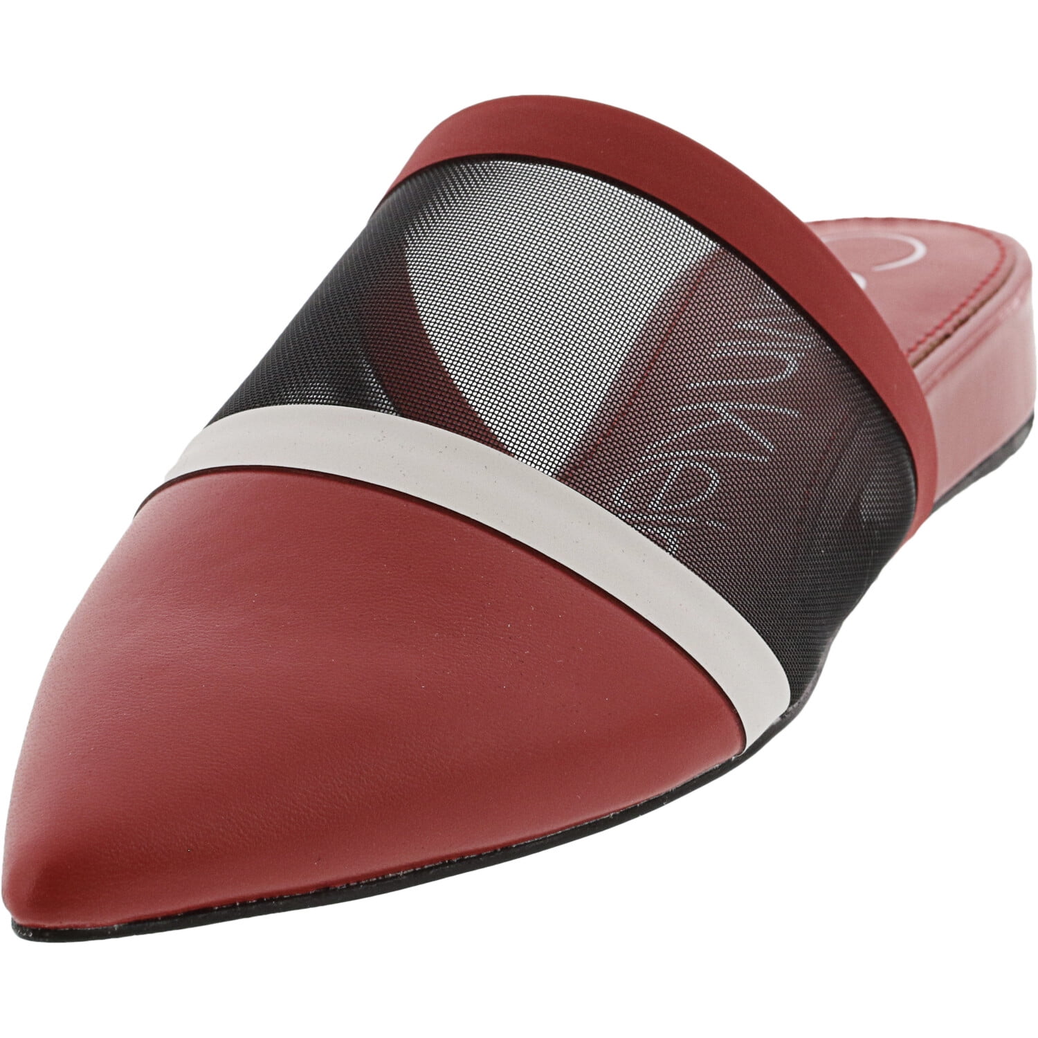 white pointed flats with ankle strap