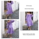 thumbnail image 5 of Vestido de manga larga con farol para mujer, con hombros descubiertos, pecho fruncido, manga con volantes, dobladillo de color sólido, 5 of 6