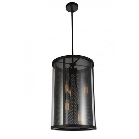 

5 Light Down Pendant with Reddish Brown finish