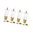 thumbnail image 4 of 4 piezas de muebles acrílicos patas de banco de banco de reemplazo de reemplazo patas de sofá mesa de comedor patas para el dormitorio de la oficina 20 cm de amarillo, 4 of 8