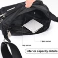 thumbnail image 5 of PouchPort Unisex Polyester Shoulder Crossbody Bag, Multipurpose Purses and Handbags, Black, 1-Piece, 5 of 8