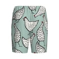 thumbnail image 2 of Haiem Hand Drawn Chickens Men's Pajama Short with Soft Woven Cotton Elastic Waistband Sleep Short-3X-Large, 2 of 9
