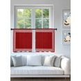 thumbnail image 4 of Sheer Curtains 54 Inch Length 2 Panels Set for Kitchen, Dark Red Greek Key Semi Sheer Curtains for Windows, Geometric Greece Ancient Farmhouse Geo Voile Window Treatments Rod Pocket Curtain, 4 of 7