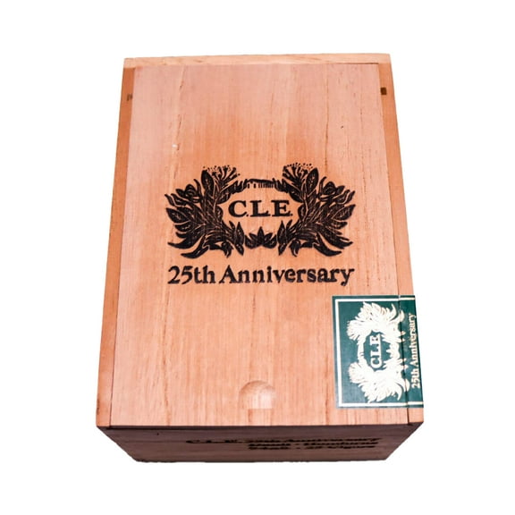 C.L.E. 25th Anniversary Danli 54 x 6 Empty Wood Cigar Box 6.5" x 5.75" x 4"