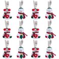 thumbnail image 1 of 12 Uds. De bolsillos para cubiertos de Navidad, decoración de mesa para fiestas, regalos de Navidad (muñecos de nieve). Afortunado Sencillez, 1 of 5