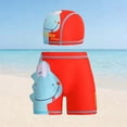 thumbnail image 2 of Swim Shorts for Boys with Matching Cap Elastic Waist Flat Front 2 Pc Set, 2 of 4