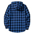 thumbnail image 4 of hoksml Men's Plaid Shirt Jacket - Button Front Flannel Overshirt with Chest Pocket, Soft Lightweight Casual Top for Spring Fall, 4 of 5