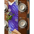thumbnail image 2 of nqOlkjepod Purple Ombre Coastal Table Runner 36 Inches Long Farmhouse Dress Scarves, Summer Nautical Beach Ocean Seaside Dining Tablerunner for Coffee Table/Kitchen Island/Party, Small 13" x 36", 2 of 8