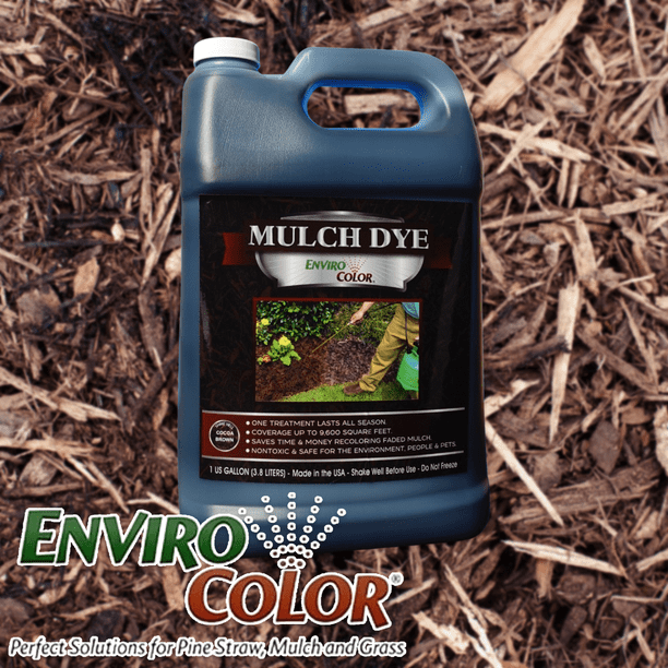 EnviroColor Brown Mulch Dye Concentrate, 1 Gallon (128 fl oz) Covers